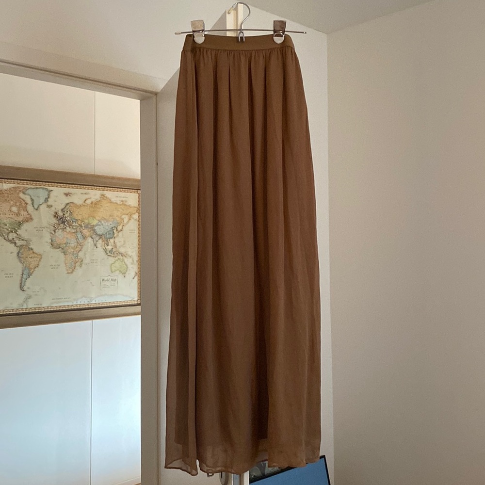 100% silk maxi skirt